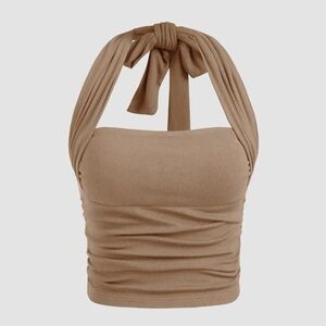 Khaki Halter Top